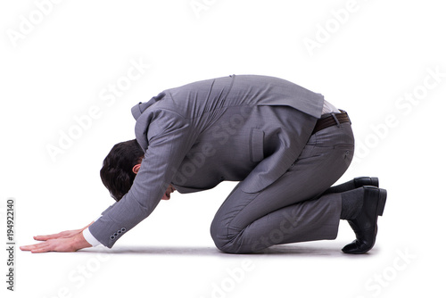 Businessman isolated on the white background