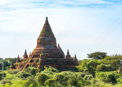 Mingalazedi Pagoda temple in Bagan  Myanmar. Copy space for text