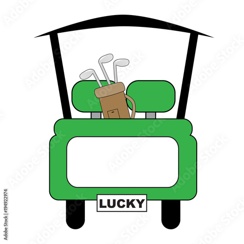 Green Lucky Golf Cart