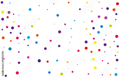 Festival pattern with color round glitter  confetti. Random  chaotic polka dot. Bright background Vector illustration. 