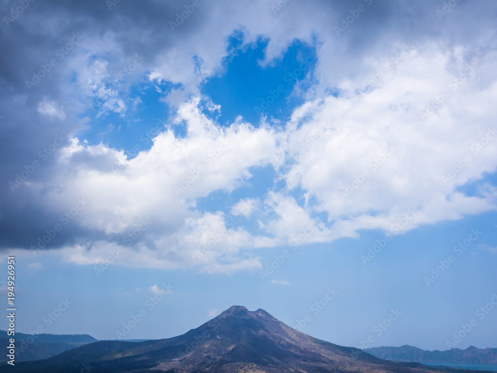 Bali volcano, Agung mountain from Kintamani in Bali