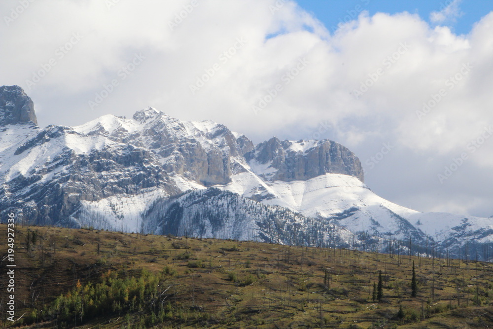 First Snow On Peaks, Jasper National Park, Alberta