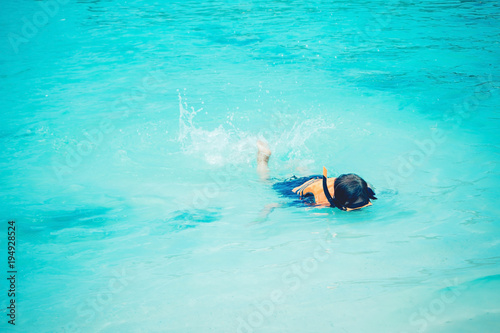 One person snorkeling.