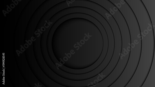 Abstract black circles layers on dark background paper cut cover design.For business flyers template,book covers and material design.Vector illustration.