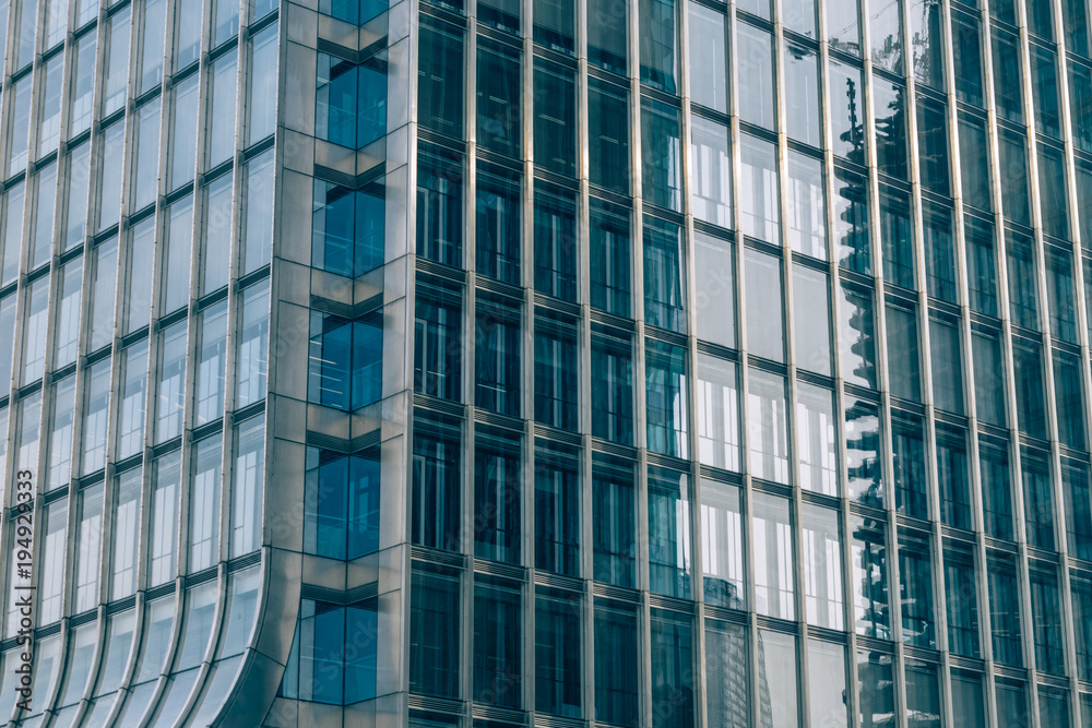 detail shot of modern business buildings in city detail shot of modern business buildings in city