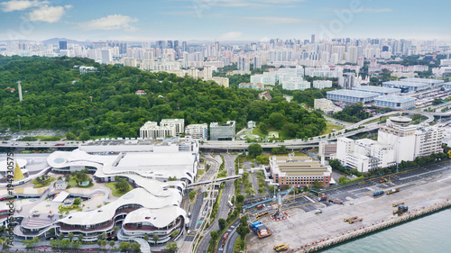 Photography VivoCity shopping mall near Singapore port