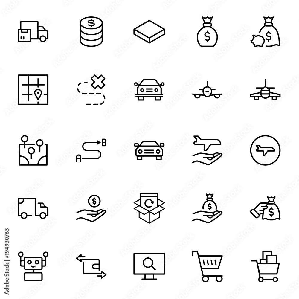 Fototapeta premium Online store flat icon