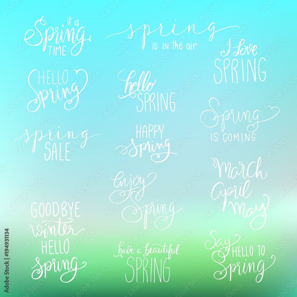 spring quote, vector
