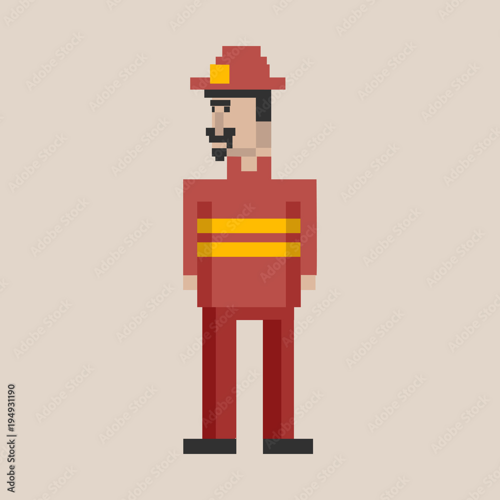 Illustration of fireman Illustration of fireman