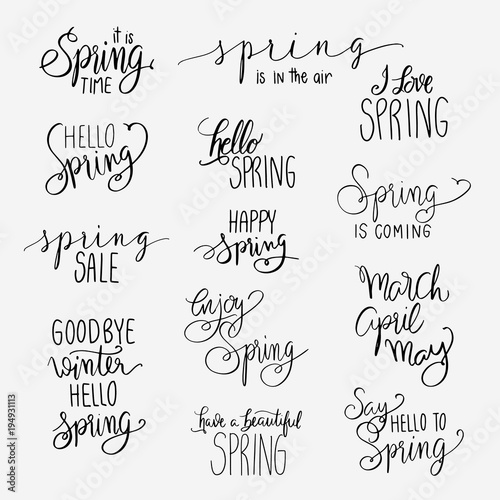 spring quote, vector