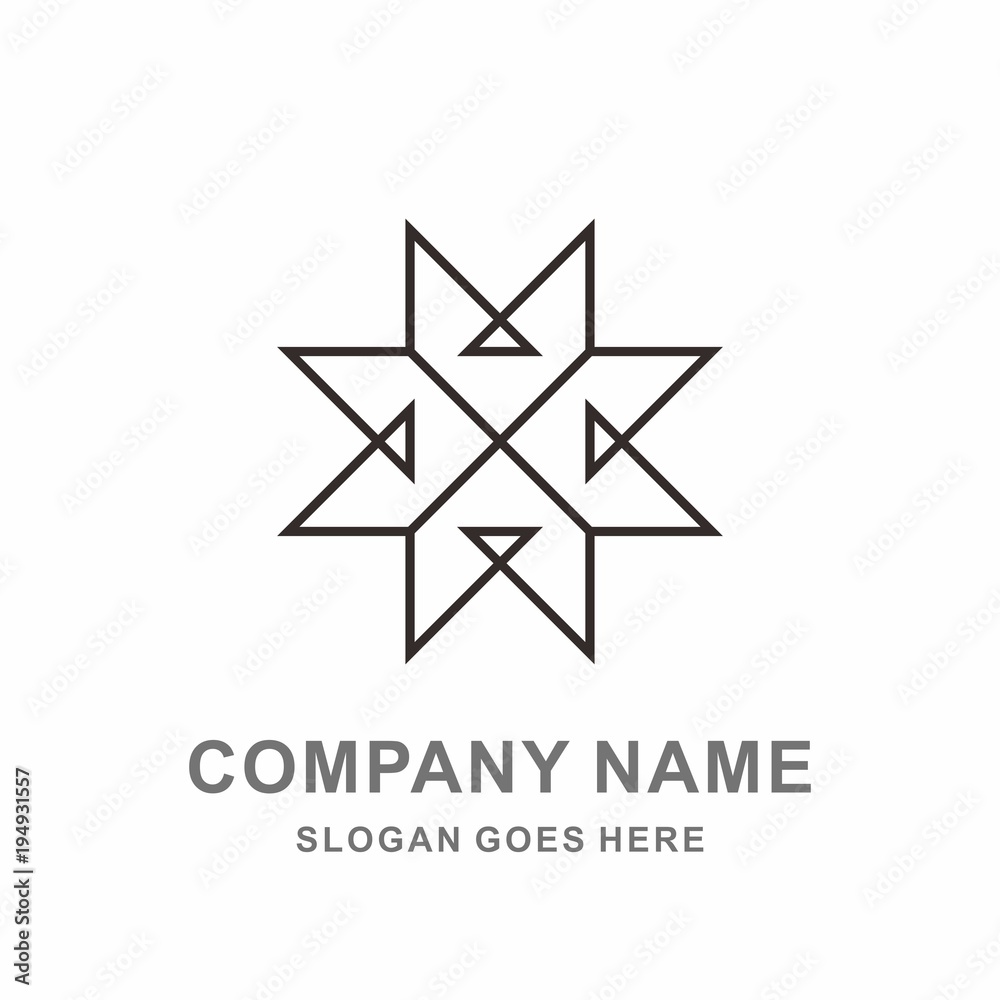Geometric Square Cross Morocco Pattern Interior Motif Decoration Business Company Stock Vector Logo Design Template