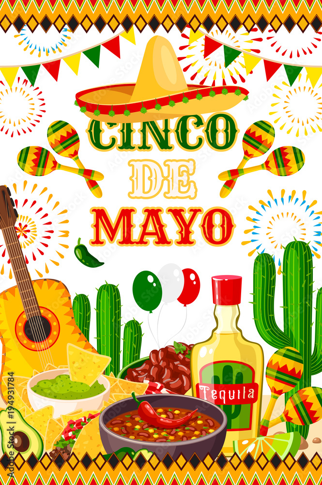 Mexican Cinco de Mayo vector fiesta poster Mexican Cinco de Mayo vector fiesta poster