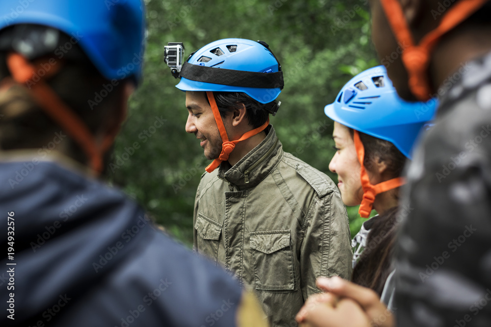 Team building outdoor in the forest Team building outdoor in the forest