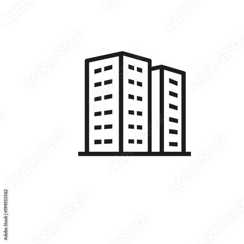 Residential apartment buildings icon