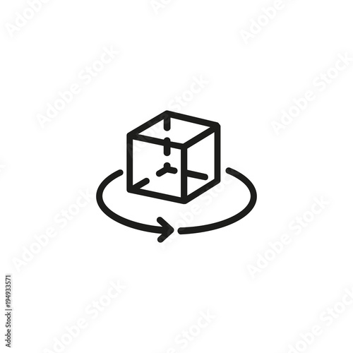 Rotating cube icon