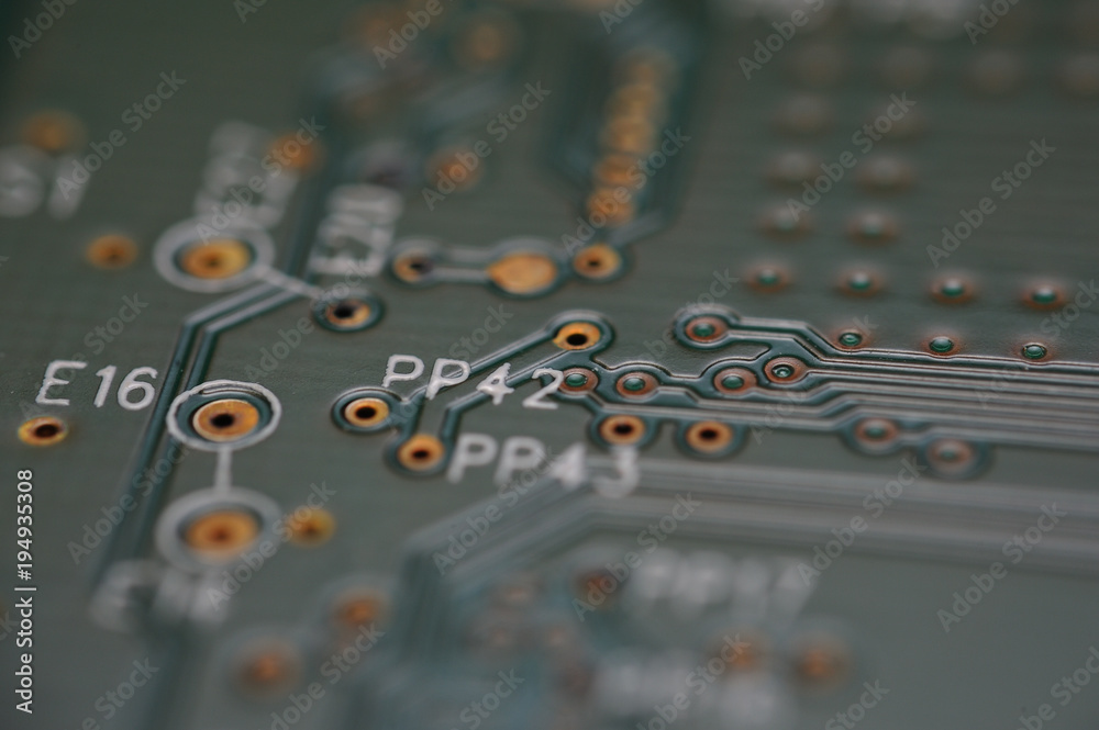 Close up computer electronic circuit board Close up computer electronic circuit board