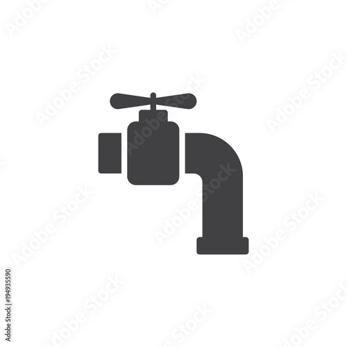 Faucet vector icon. filled flat sign for mobile concept and web design. Water tap simple solid icon. Symbol, logo illustration. Pixel perfect vector graphics