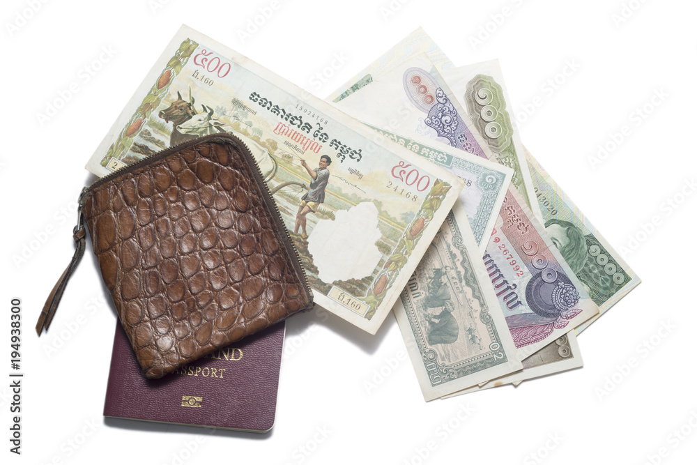 Crocodile wallet on white background Crocodile wallet on white background
