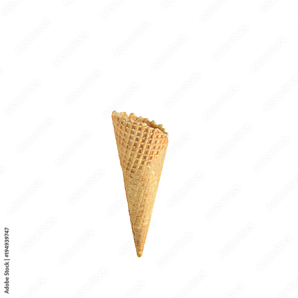 empty ice cream cone isolated on white background empty ice cream cone isolated on white background