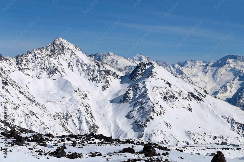 Fototapeta premium Photo landscape with Caucasian mountains