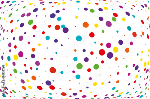 Wallpaper Mural Festival pattern with color round glitter, confetti. Random, chaotic polka dot. Bright background Vector illustration. Torontodigital.ca
