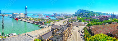 Panorama from the monument to Christopher Columbus on the Barcel