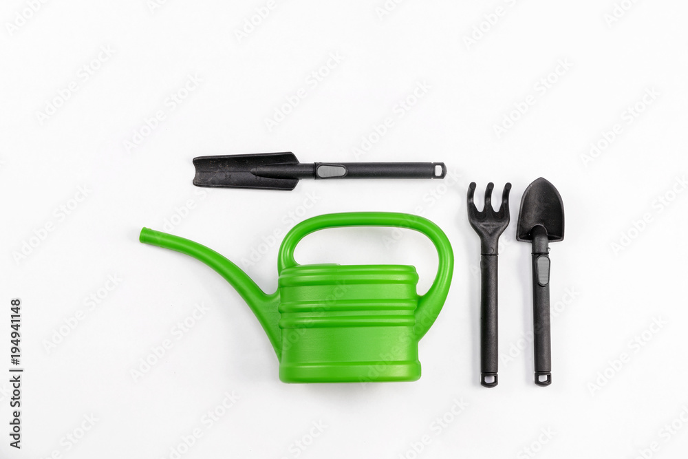 Garden tools on isolated white background Garden tools on isolated white background