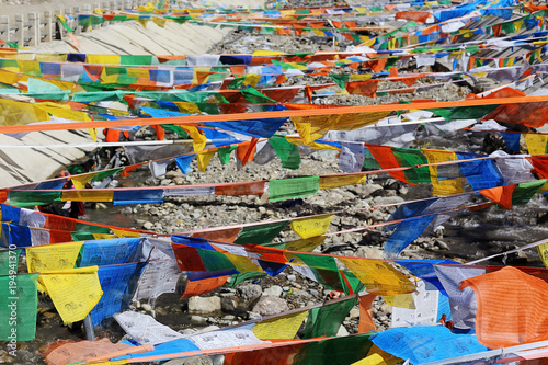 Tibetan Buddhist flags of the Himalayas