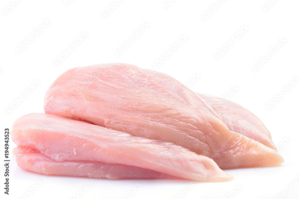 Chicken meat on white background