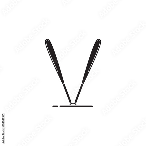 Baseball bat vector icon