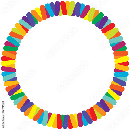 Colorful abstract background, circle frame