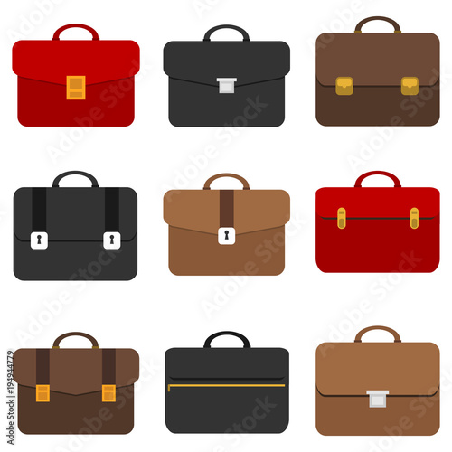 Briefcase, business briefcase. Briefcase of a businessman. photo
