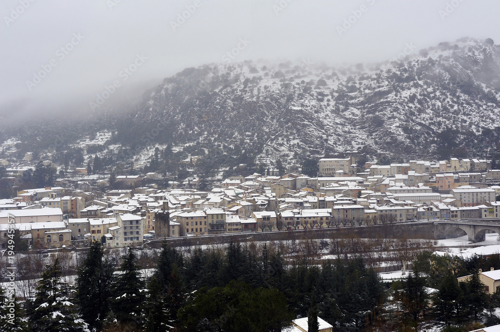 Anduze under the snow