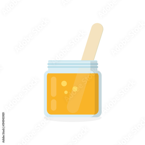 Glass jar of wax 
