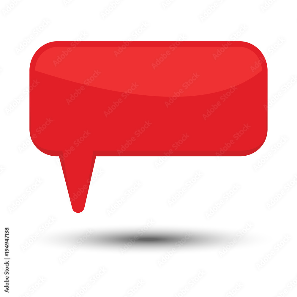 Red cartoon comic balloon speech bubble without phrases and with shadow. Vector illustration.
Red cartoon comic balloon speech bubble without phrases and with shadow. Vector illustration.