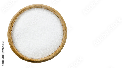 sea salt in a cup isolated, copy space, template