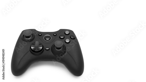 wireless computer gamepad. Isolated on white background. copy space, template.
