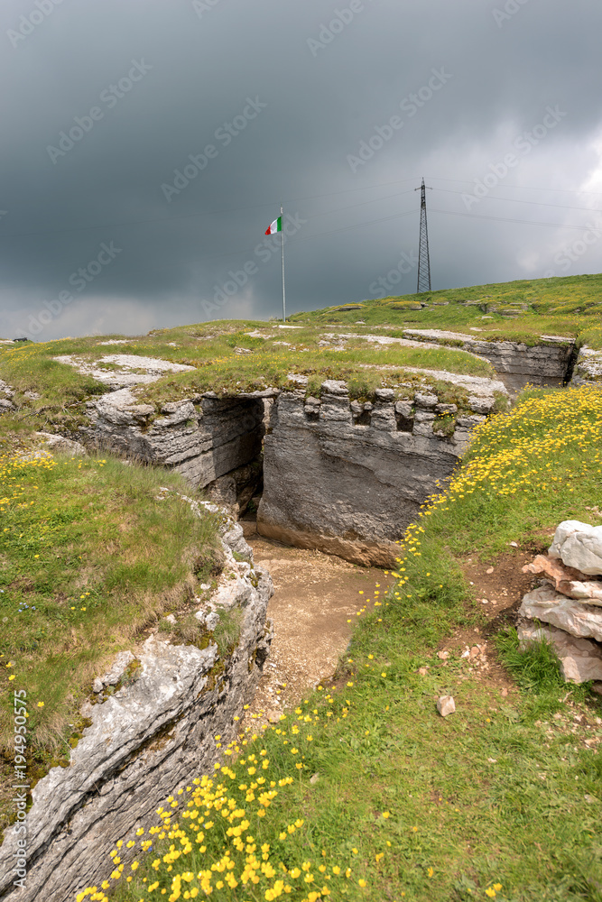 Fototapeta premium First World War - Trenches in Lessinia - Italy