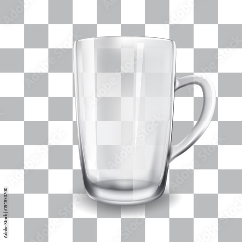 Vector illustration of empty glass cup