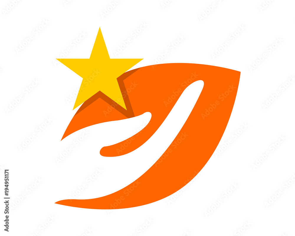 star hand silhouette ornament image vector icon star hand silhouette ornament image vector icon