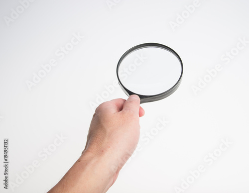 Magnifying Glass or Magnify on a background.