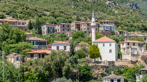 Panoramic scene of historical Doganbey village in Aydin city