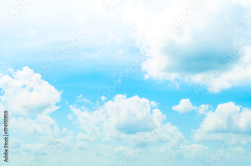 Blue sky and White cloud  clear blue sky with plain white cloud