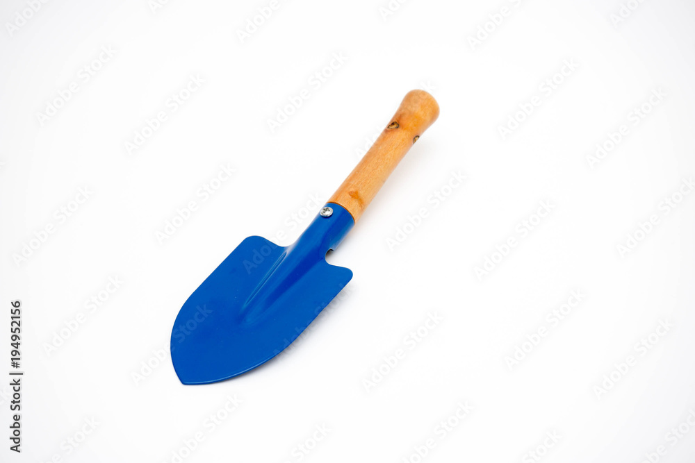 Gardening tools, spade on white background Gardening tools, spade on white background