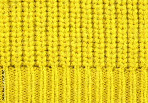 Yellow wool texture. Texture of wool. Knitting natural wool yellow background.