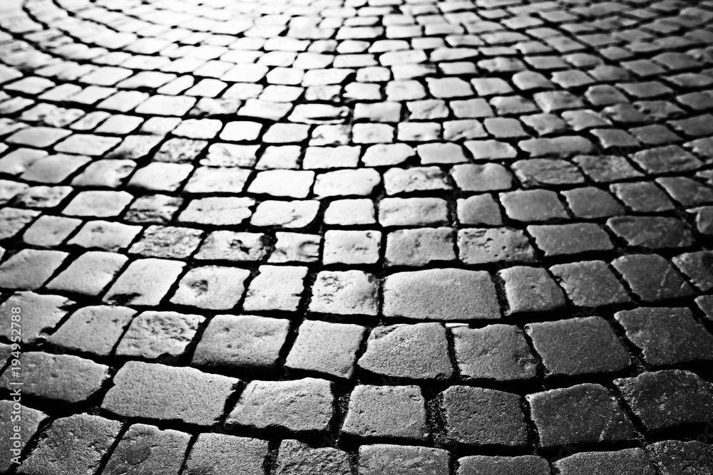 texture of stone pavement tiles cobblestones bricks background