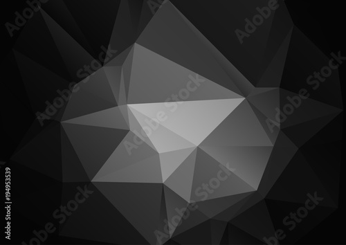 Abstract low poly geometric background. Polygonal crystal effect vector. Futuristic textures.