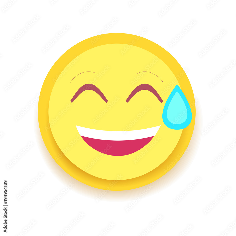 Fototapeta premium Emodji Icon. Emoticon for chat, messages,web. Isolated vector illustration 