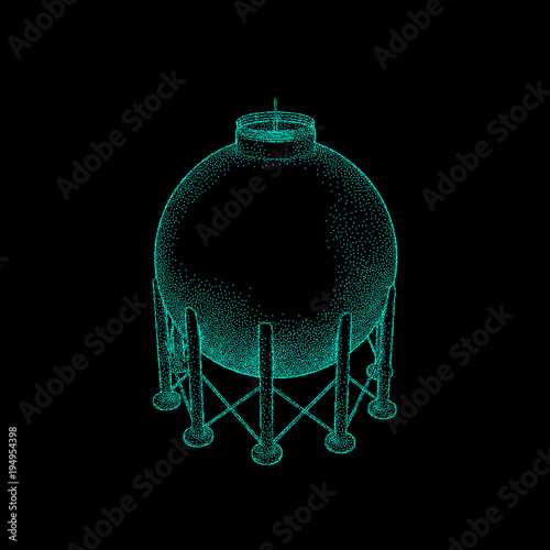 Gas storage tank. Isolated ...
