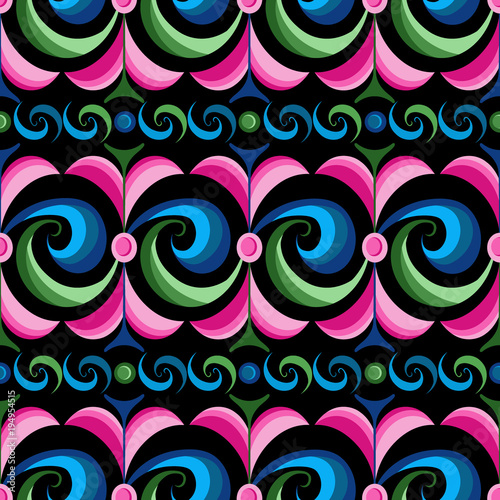 Color abstract seamless waves pattern